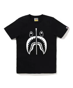 A BATHING APE CRYSTAL STONE SHARK TEE L