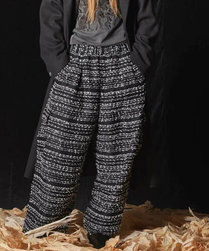 MAISON SPECIAL Prime-Wide Nep Jacquard Cargo Pants