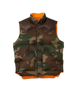 HYSTERIC GLAMOUR ROCKY MOUNTAIN FEATHERBED/WOODLAND FRAM CAMO柄DOWN VEST