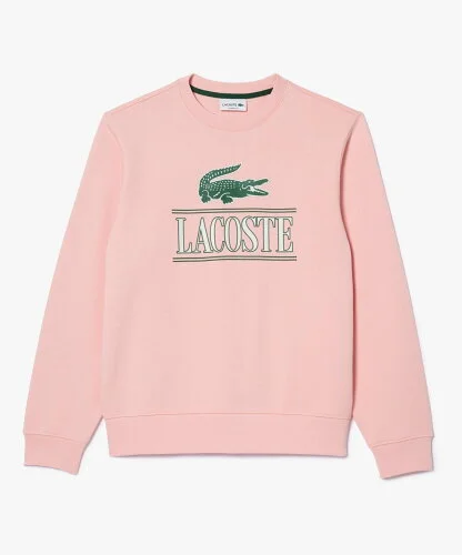 LACOSTE 【EC限定】3Dプリントクラシッククルーネックスウェット トレーナー ラコステ トップス スウェット・トレーナー ピンク グリーン ネイビー グレー【送料無料】