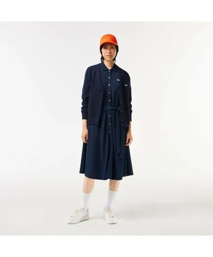 LACOSTE 鹿の子地シャツドレス