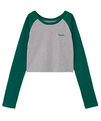 X-girl BABY RAGLAN TOP カットソー