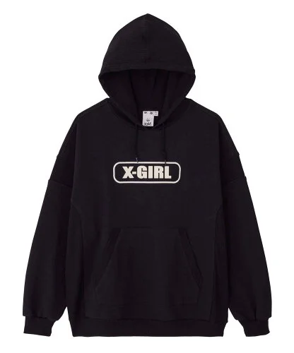 X-girl CONTRAST FABRIC SWEAT HOODIE パーカー