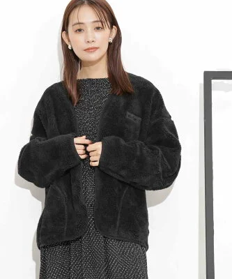 NANO universe WILD THINGS/FLUFFY BOA ZIP CARDIGAN