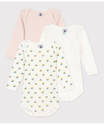 PETIT BATEAU 長袖ボディ3枚組