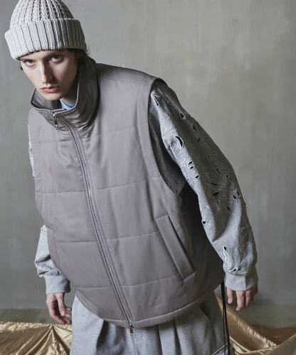 MAISON SPECIAL T/W Stretch Prime-Over Puffer Vest