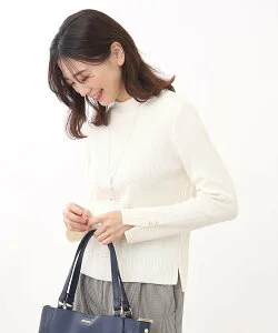 Reflect 【WEB限定カラーあり/洗える】プチハイネックリブニット