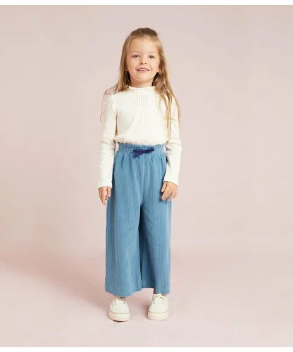 PETIT BATEAU ベロアワイドパンツ