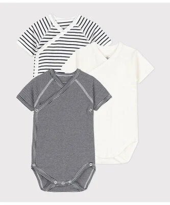 PETIT BATEAU マリニエール半袖あわせボディ3枚組