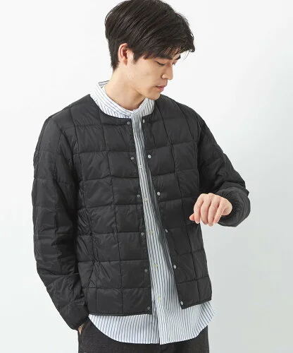 UNITED ARROWS green label relaxing 【WEB限定】＜TAION＞ベーシック クルーネック ボタン インナー ダウンジャケット