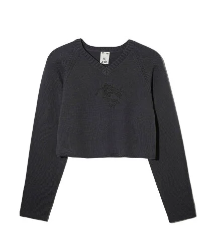 X-girl EYE GRAPHIC COMPACT KNIT TOP ニット