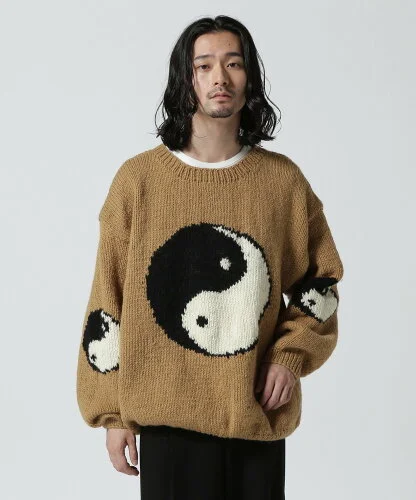 B'2nd MacMahon Knitting Mills / Roll Neck Knit-Big Yin&Yang