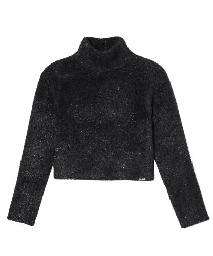 X-girl GLITTERY HIGH NECK KNIT TOP ニット