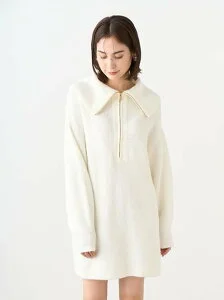 SNIDEL オフショルスキッパーミニニットワンピース