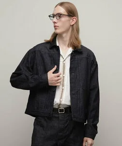 Schott DENIM LEATHER COMBI G-JACKET "BULKY"/デニム レザーコンビ Gジャン "バルキー