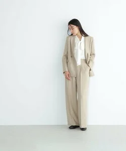 NATURAL BEAUTY BASIC シャークスキンSETUPシリーズ ワイドパンツ 24SS