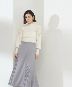 NATURAL BEAUTY BASIC アシメサイドプリーツスカート