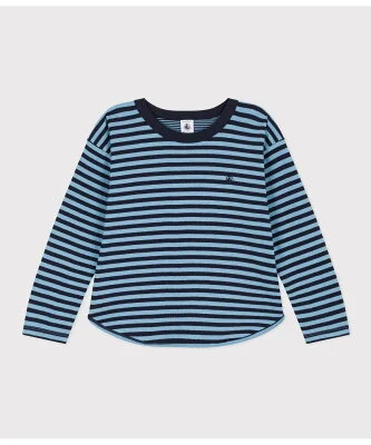 PETIT BATEAU チュビックボーダー長袖Tシャツ