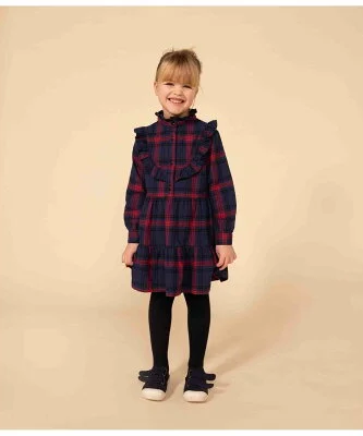 PETIT BATEAU チェックワンピース