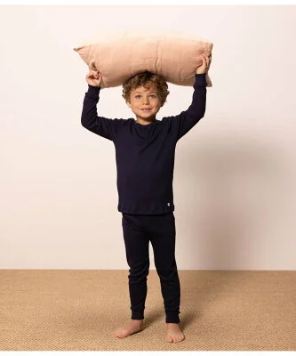 PETIT BATEAU コットンリヨセル長袖パジャマ