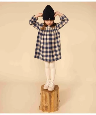 PETIT BATEAU チェックワンピース