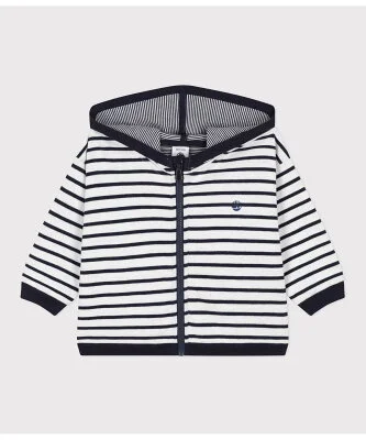 PETIT BATEAU フード付きジップアップパーカ