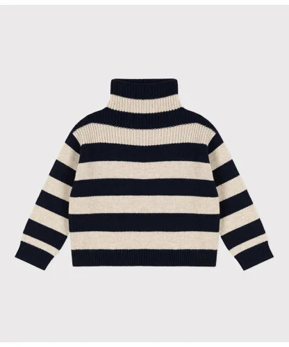 PETIT BATEAU ボーダーニットプルオーバー