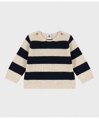 PETIT BATEAU ボーダーニットプルオーバー