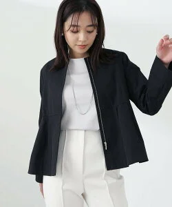 NATURAL BEAUTY BASIC ペプラムフォルムブルゾン
