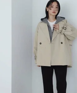 NATURAL BEAUTY BASIC テントラインミディトレンチコート 24SS