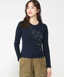 Desigual 花柄パッチワーク Tシャツ