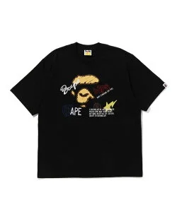 A BATHING APE HAND DRAW GRAPHIC RELAXED FIT TEE