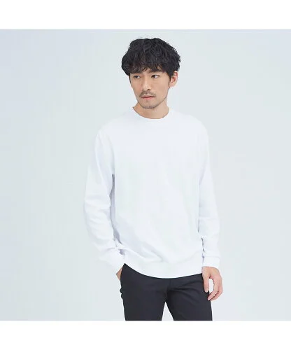 ABAHOUSE 【スムースタッチ】リブ付 長袖Tシャツ