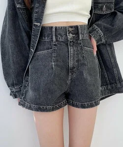 Heather Denim Short Pants