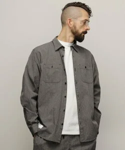 Schott COTTON COVERT LS SHIRT/コットン コバート ロングスリーブシャツ