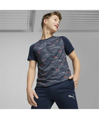 PUMA キッズ ボーイズ アクティブ スポーツ ポリ AOP 半袖 Tシャツ 120-160cm