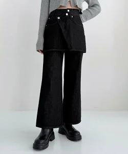 【SALE／50%OFF】Heather アソートレイヤードパンツ ヘザー パンツ ジーンズ・デニムパンツ【送料無料】