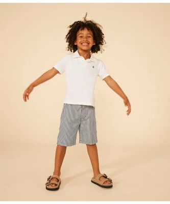 PETIT BATEAU ヒッコリーストライプバミューダパンツ