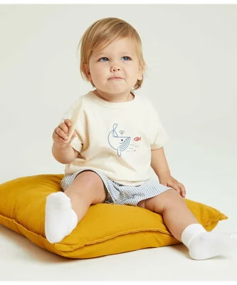 PETIT BATEAU プリント半袖Tシャツ