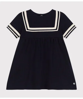 PETIT BATEAU セーラーカラー半袖ワンピース