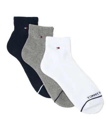 TOMMY HILFIGER クォーターソックス 3足組