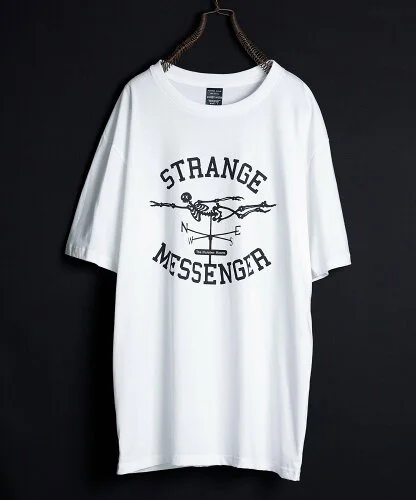 【SALE／15%OFF】NUMBER (N)INE STRANGE MESSENGER T-SHIRT ナンバーナイン トップス カットソー・Tシャツ ホワイト ブラック【送料無料】