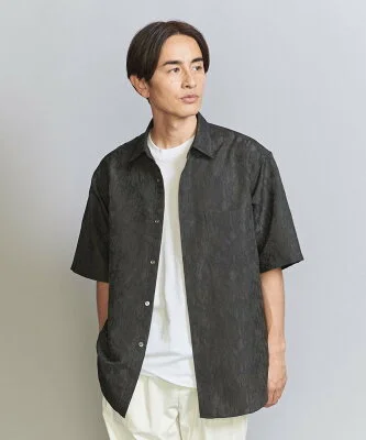 UNITED ARROWS フォグ ジャカード レギュラーグランデ ショートスリーブ シャツ