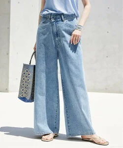 SLOBE IENA LE DENIMチルトワイドストレートデニム