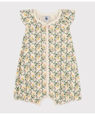 PETIT BATEAU プリントショートロンパース