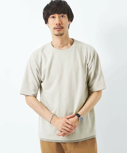 UNITED ARROWS green label relaxing フェイクレイヤード クルーネック Tシャツ