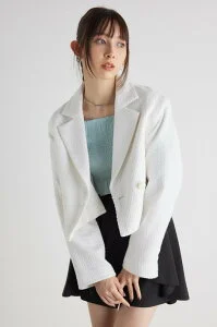 rienda 2wayショルダーツイードショート JK