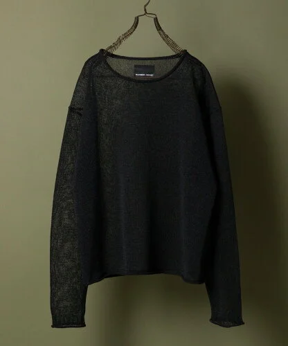 NUMBER (N)INE PAPER YARN SEE THROUGH KNIT PULLOVER