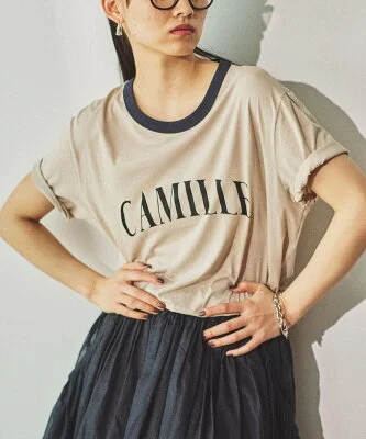 BABYLONE CAMILLEバイカラーTシャツ