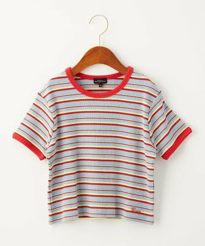 UNITED ARROWS green label relaxing TJ テレコボーダー ショート Tシャツ 140-160cm